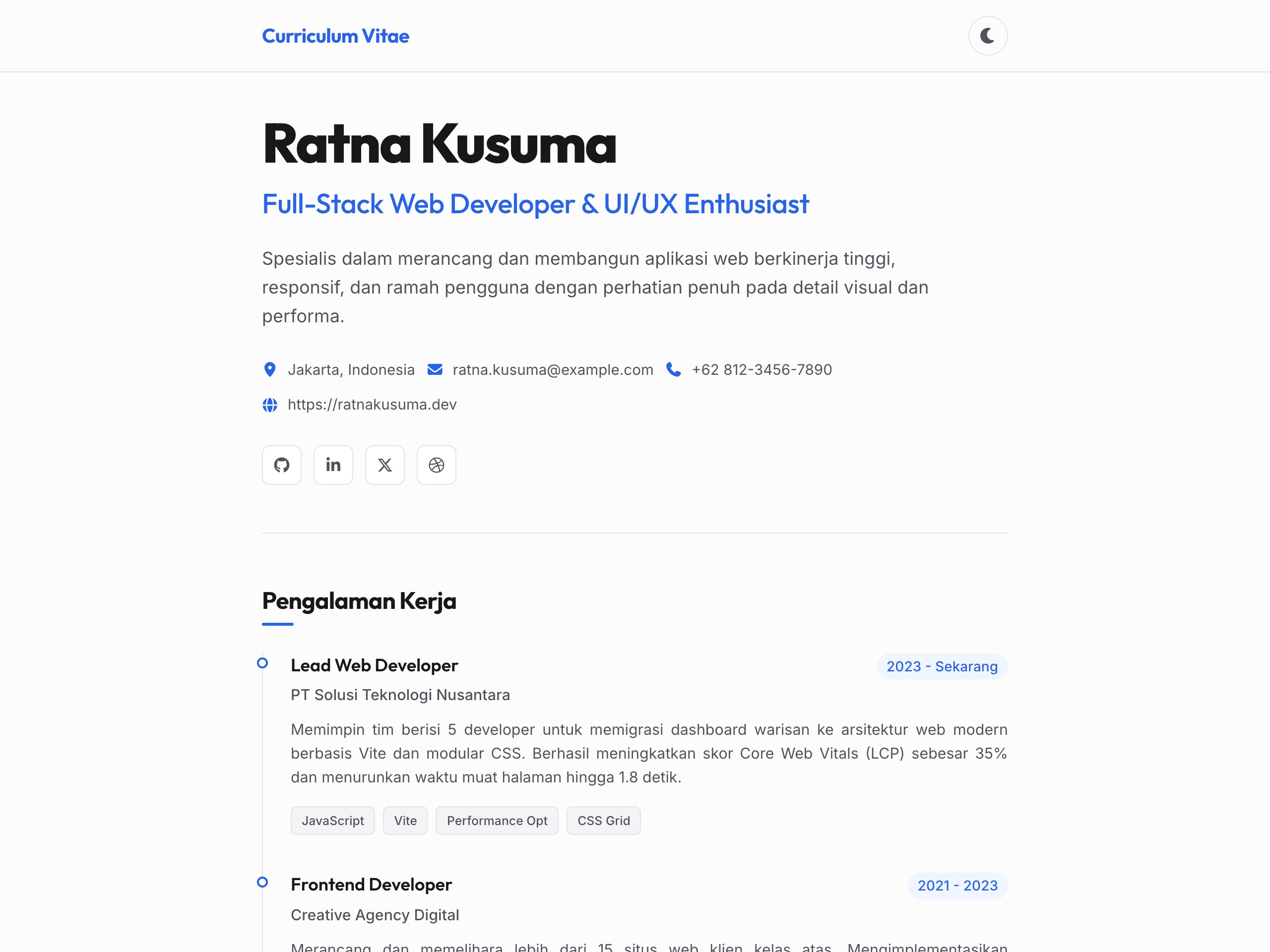Thumbnail - Online CV | Minimal Pro