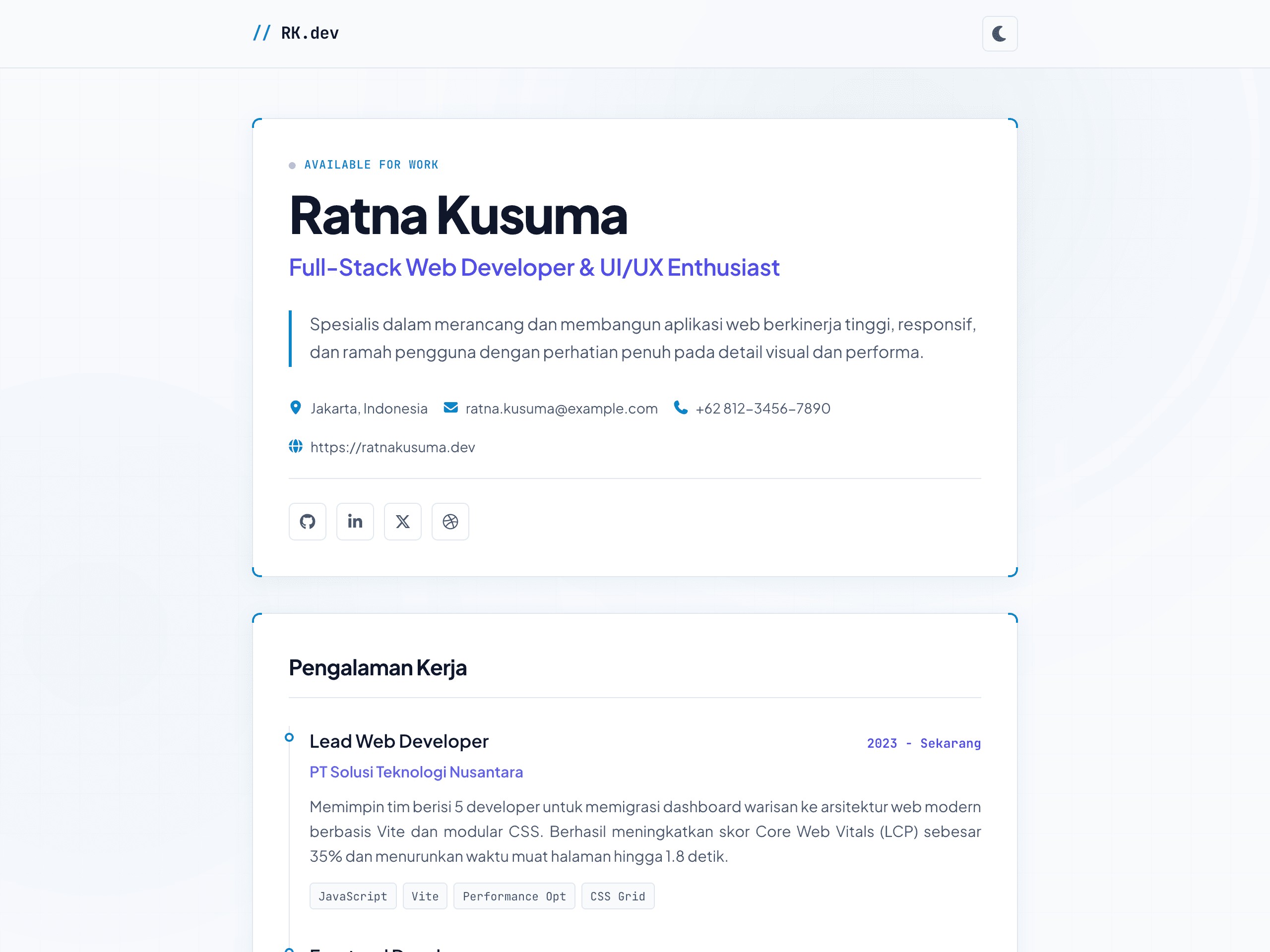 Thumbnail - Online CV | Cyber Neon